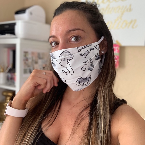 Animals Cute Reusable Face Mask Cover Double Layer - Picture 2 of 8